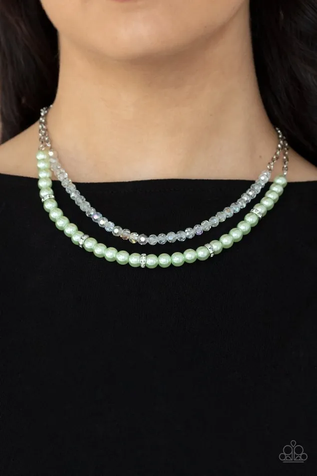 Necklaces Paparazzi Jewelry Paparazzi Necklace Parisian Princess Green