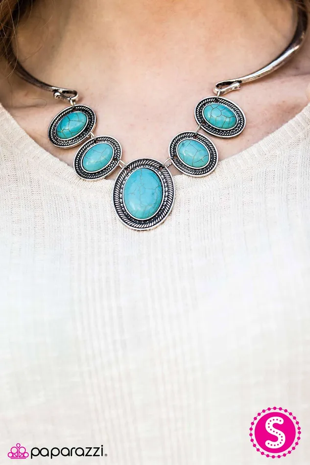 Necklaces Paparazzi Jewelry Paparazzi Necklace River Ride Blue