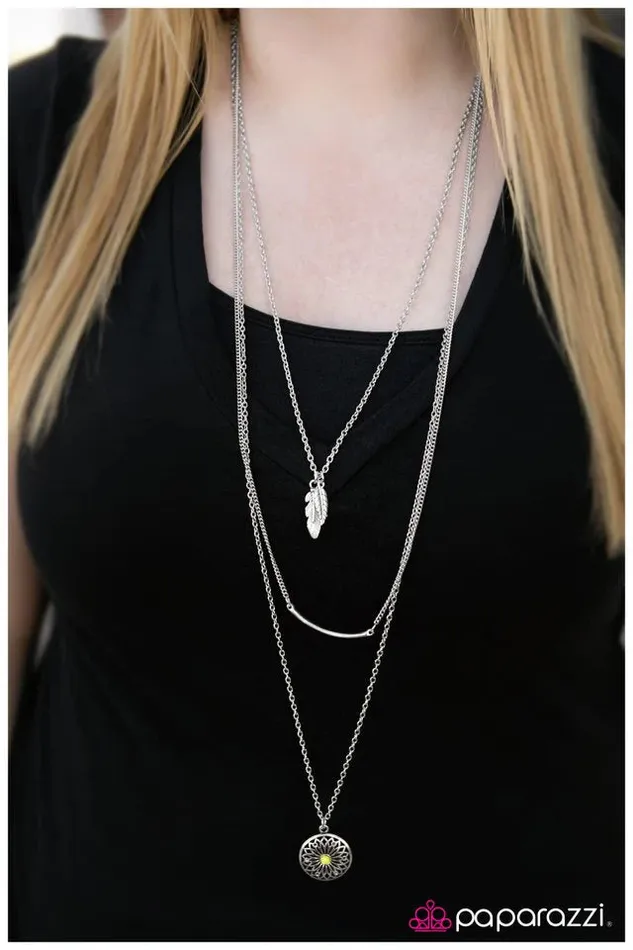 Necklaces Paparazzi Jewelry Paparazzi Necklace She Can Fly Yellow