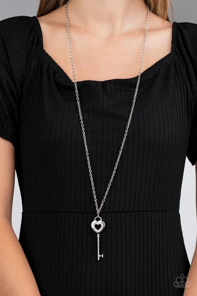 Necklaces Paparazzi Jewelry Paparazzi Necklace Unlock Your Heart White