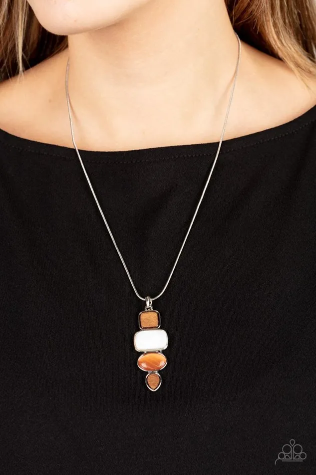 Necklaces Paparazzi Necklace Elemental Energy Orange Paparazzi Jewelry