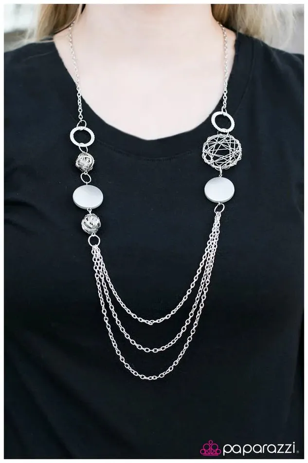 Necklaces Paparazzi Necklace Gossip Girl Silver Paparazzi Jewelry