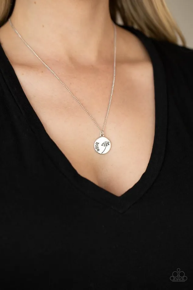 Necklaces Paparazzi Necklace Hold On To Hope Silver Paparazzi Jewelry