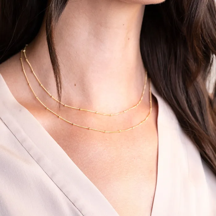 Necklaces The Rose Gypsy Gold Filled Satellite Necklace