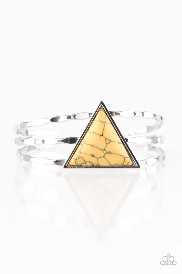 Paparazzi Bracelet Put Up A FRONTIER Yellow Paparazzi Jewelry Bracelets