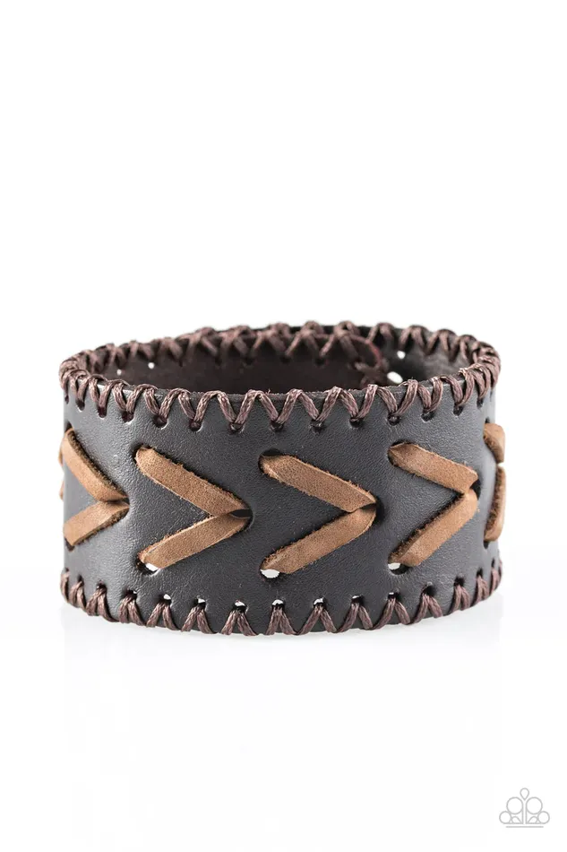 Paparazzi Bracelet Quitters Never Win Brown Paparazzi Jewelry Bracelets