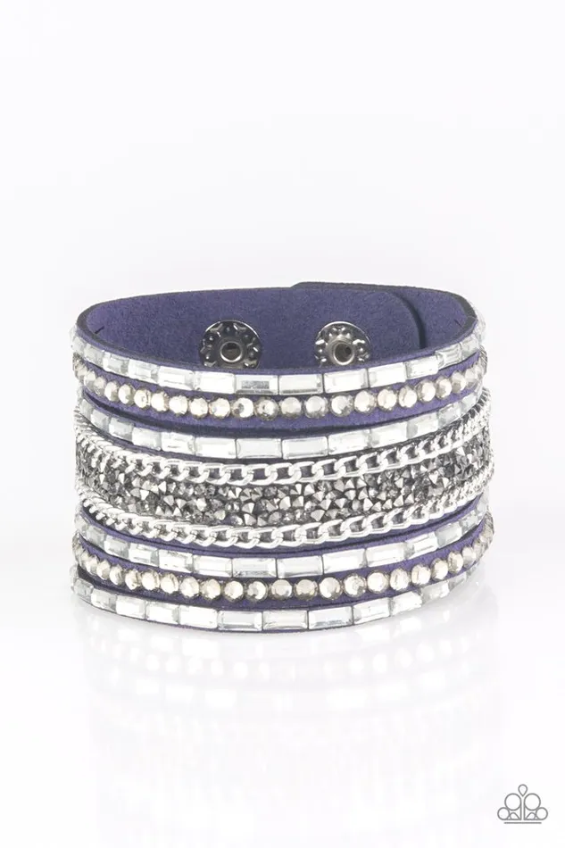 Paparazzi Bracelet Rhinestone Rumble Blue Paparazzi Jewelry Bracelets Paparazzi Bracelet Rhinestone Rumble Blue Paparazzi Jewelry Bracelets