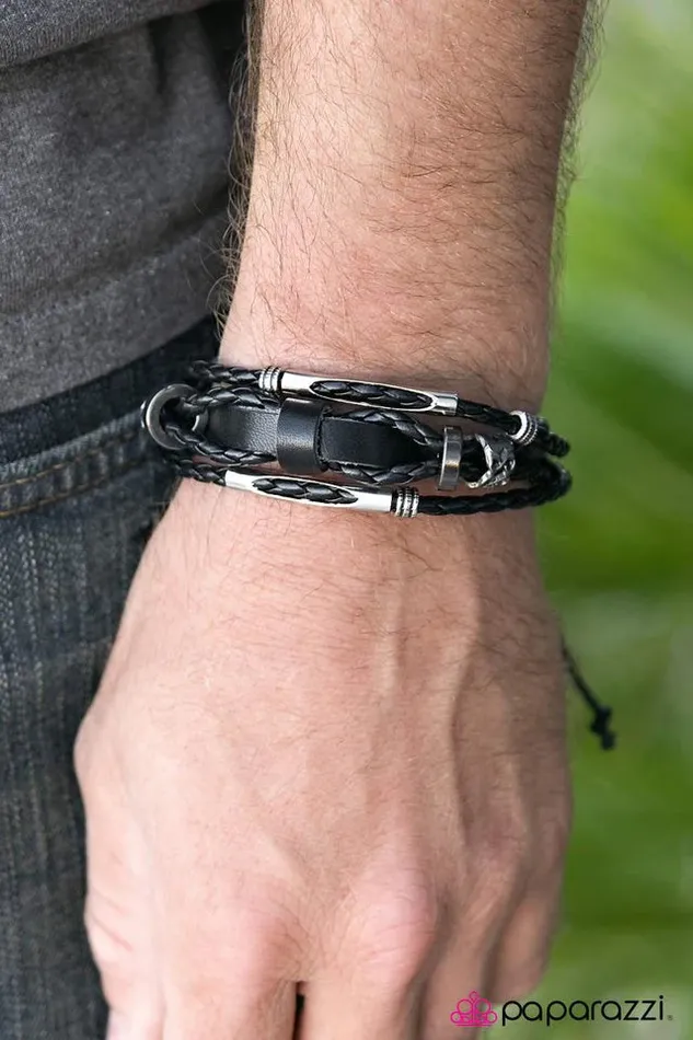 Paparazzi Bracelet Rough Rider Black Paparazzi Jewelry Bracelets