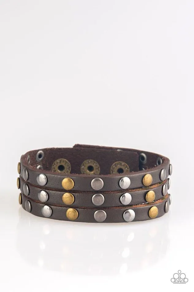 Paparazzi Bracelet Rural Rider Brown Paparazzi Jewelry Bracelets