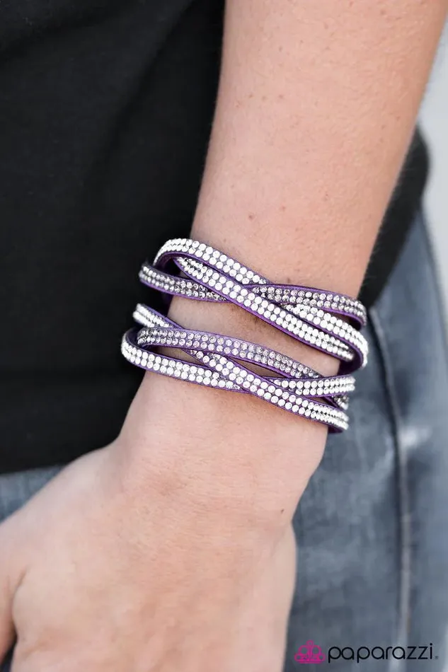 Paparazzi Bracelet Send In The Sparkle Purple Paparazzi Jewelry Bracelets