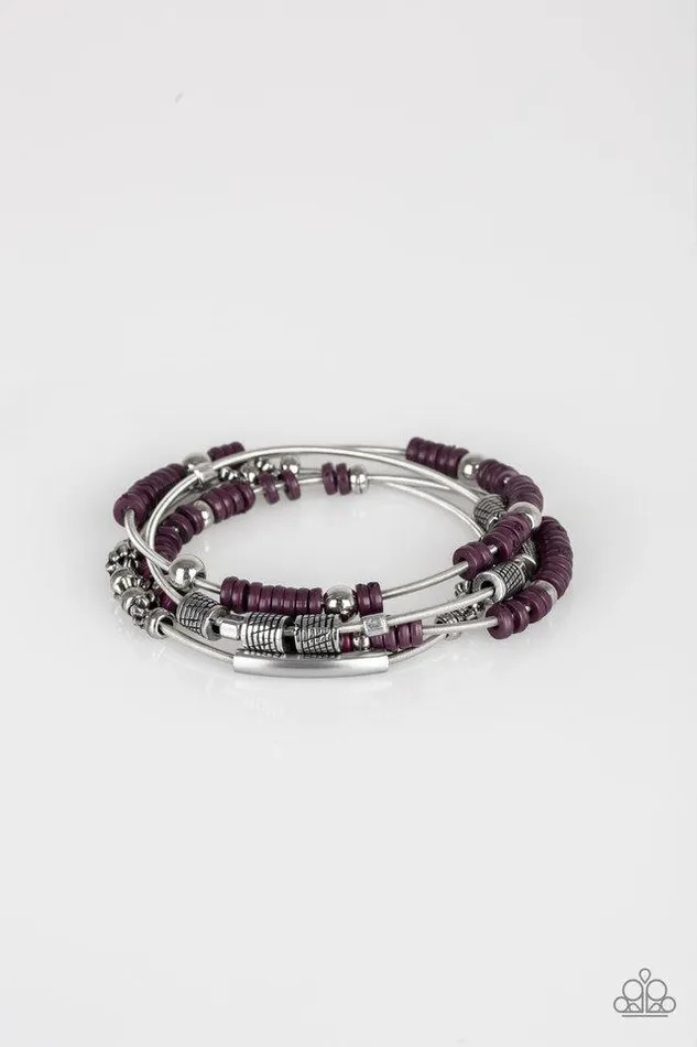 Paparazzi Bracelet Tribal Spunk Purple Paparazzi Jewelry Bracelets