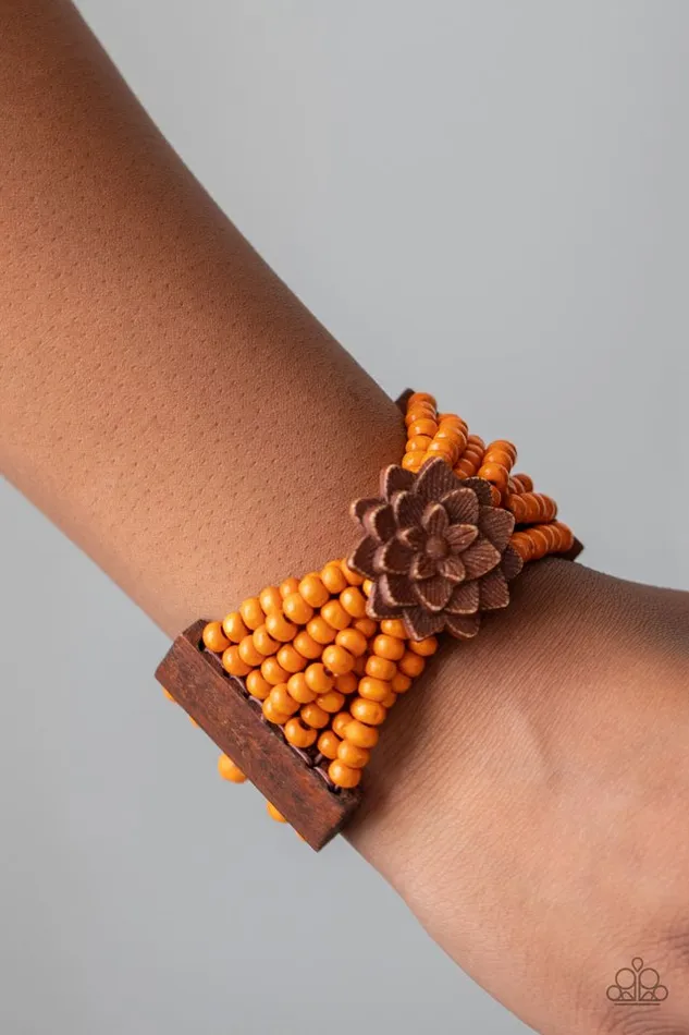 Paparazzi Bracelet Tropical Sanctuary Orange Paparazzi Jewelry Bracelets
