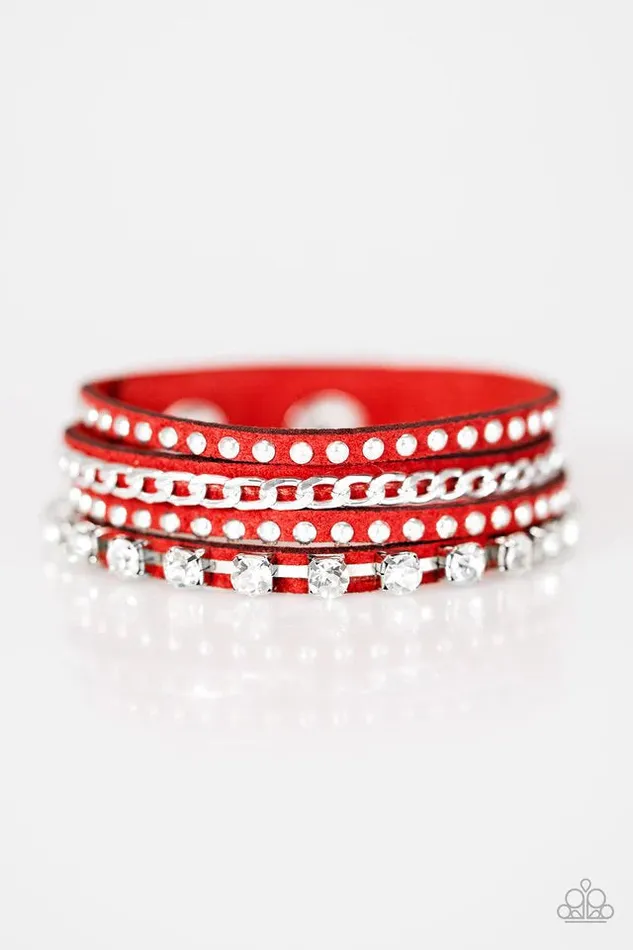 Paparazzi Bracelet You Talkin To Me Red Paparazzi Jewelry Bracelets