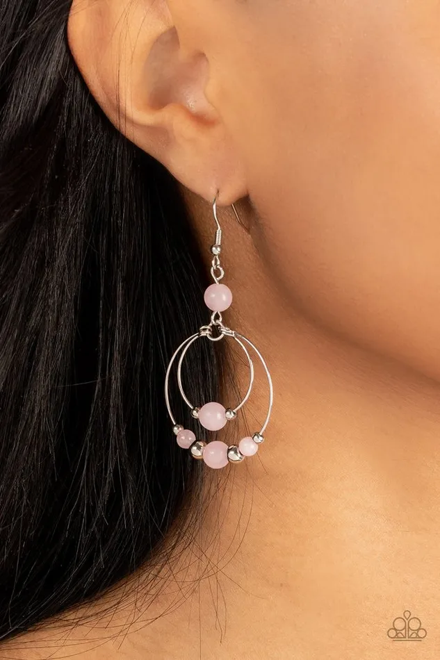 Paparazzi Earring Eco Eden Pink Paparazzi Jewelry Earrings
