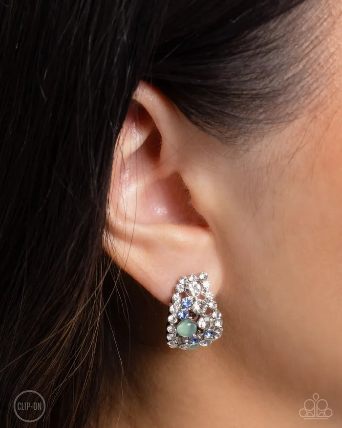 Paparazzi Earring Elite Embrace Green Paparazzi Jewelry Earrings