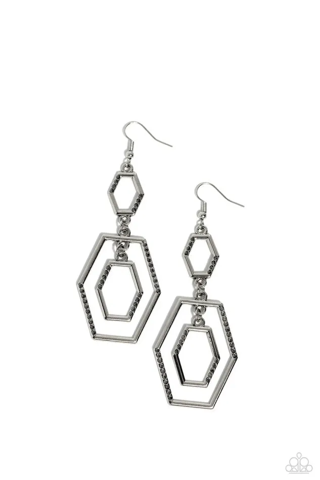 Paparazzi Earring Geometric Maven Silver Paparazzi Jewelry Earrings Paparazzi Earring Geometric Maven Silver Paparazzi Jewelry Earrings