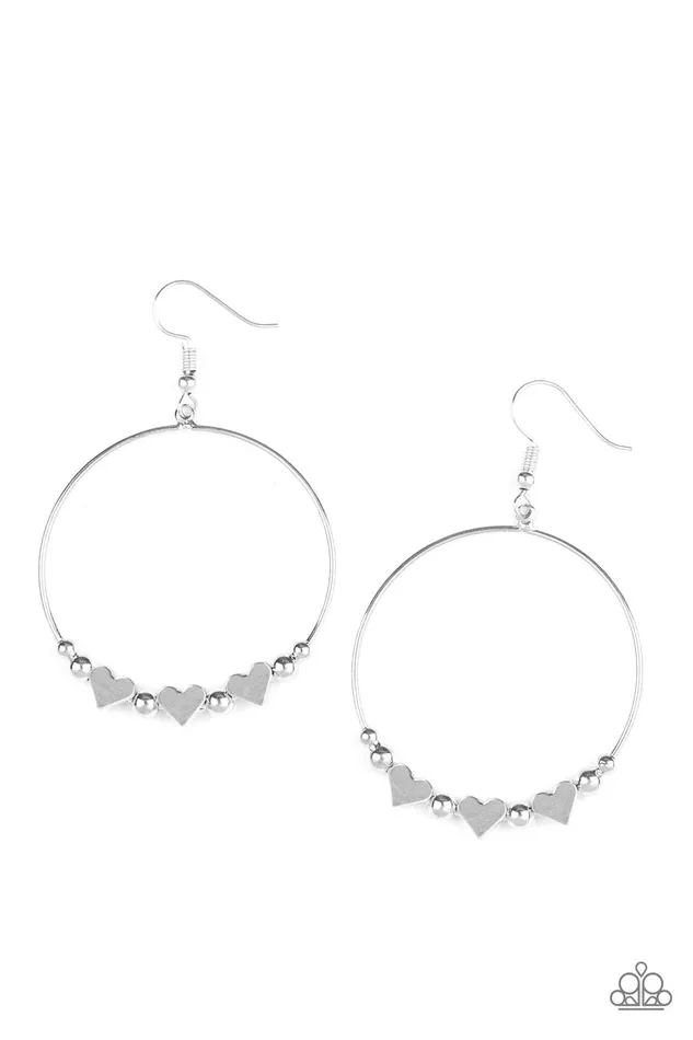 Paparazzi Earring I Cant HEART You Silver Paparazzi Jewelry Earrings Paparazzi Earring I Cant HEART You Silver Paparazzi Jewelry Earrings