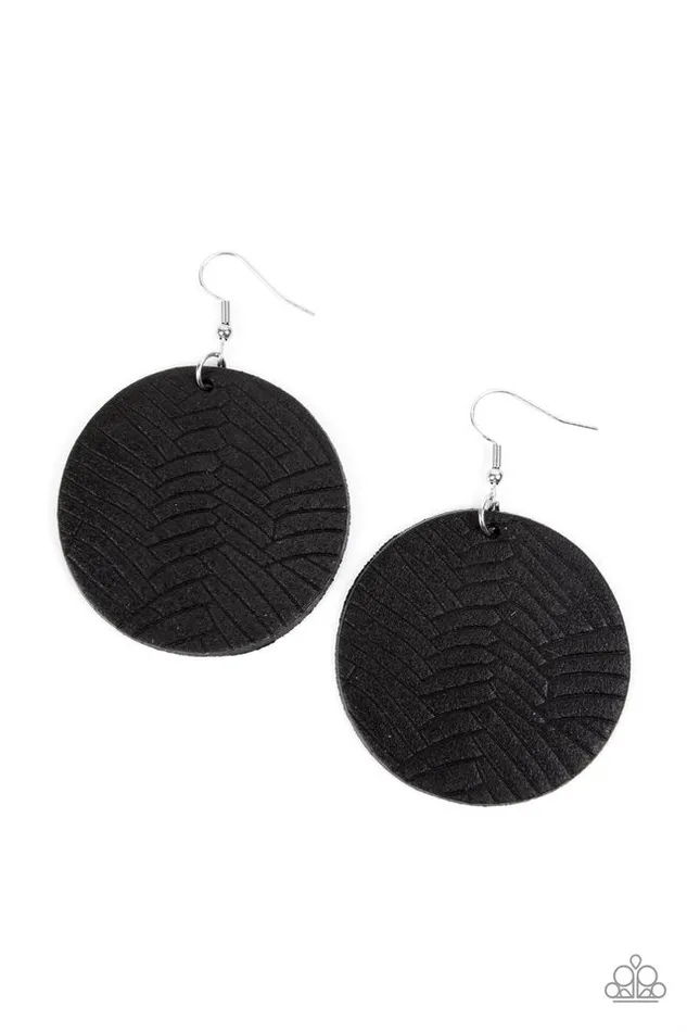 Paparazzi Earring Leathery Loungewear Black Paparazzi Jewelry Earrings Paparazzi Earring Leathery Loungewear Black Paparazzi Jewelry Earrings