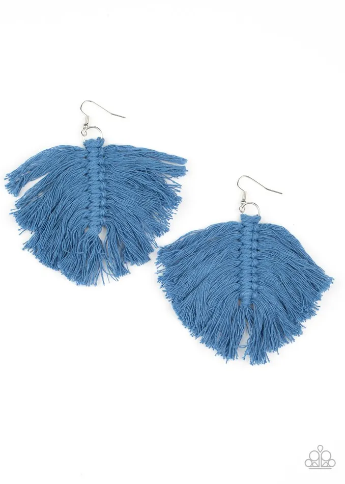 Paparazzi Earring Macrame Mamba Blue Paparazzi Jewelry Earrings Paparazzi Earring Macrame Mamba Blue Paparazzi Jewelry Earrings