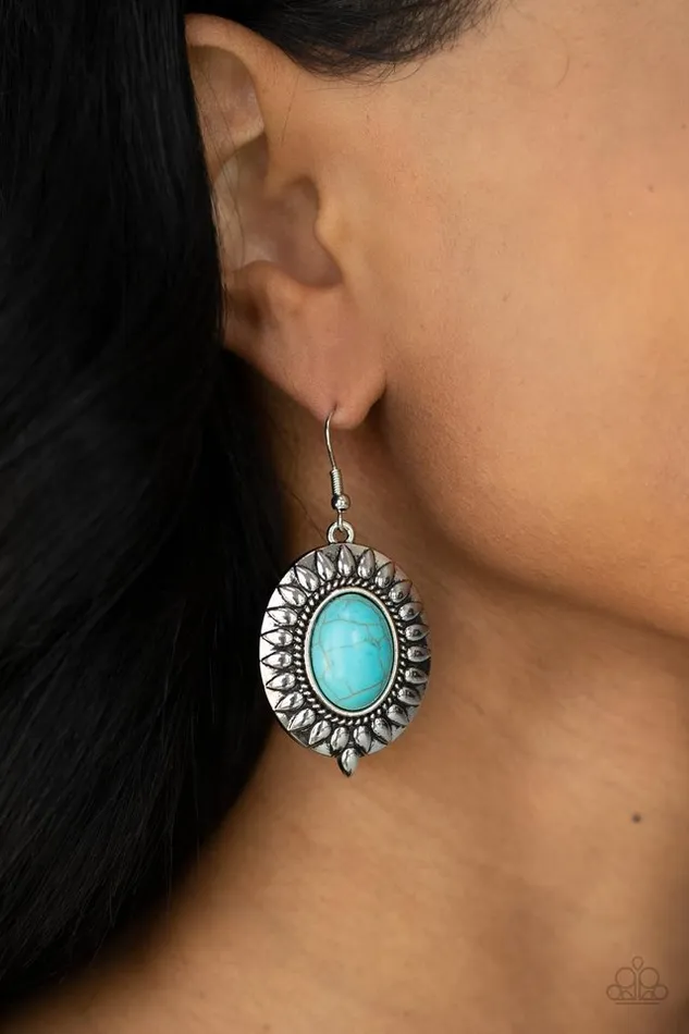 Paparazzi Earring Mesa Garden Blue Paparazzi Jewelry Earrings