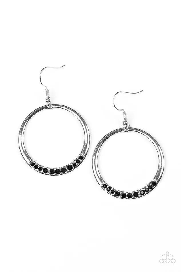 Paparazzi Earring Morning Mimosas Black Paparazzi Jewelry Earrings