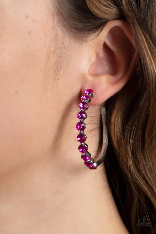 Paparazzi Earring Photo Finish Pink Paparazzi Jewelry Earrings