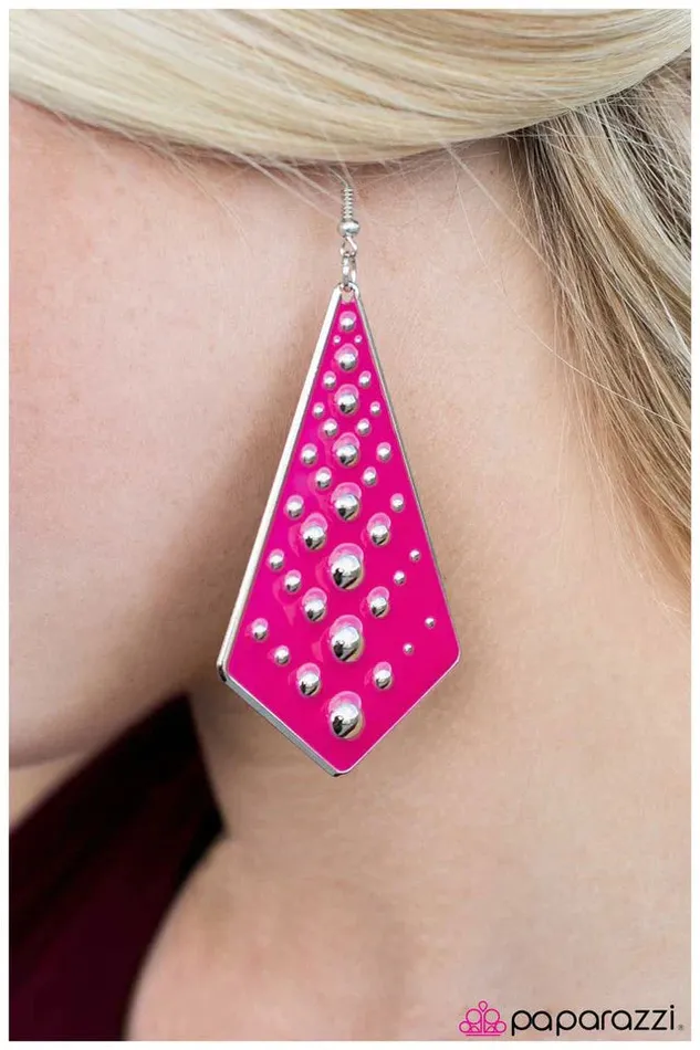 Paparazzi Earring SheRa Pink Paparazzi Jewelry Earrings