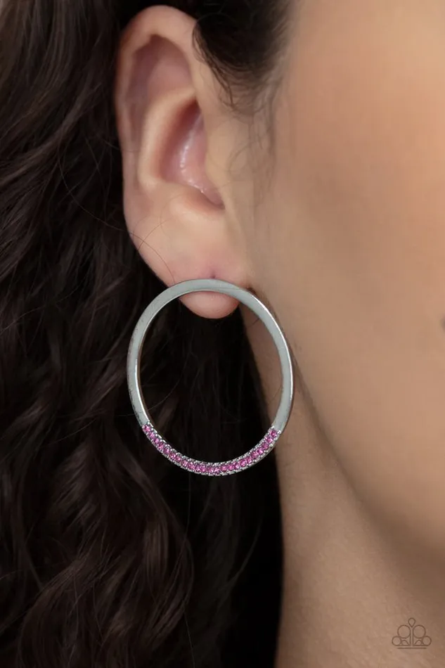Paparazzi Earring Spot On Opulence Pink Paparazzi Jewelry Earrings