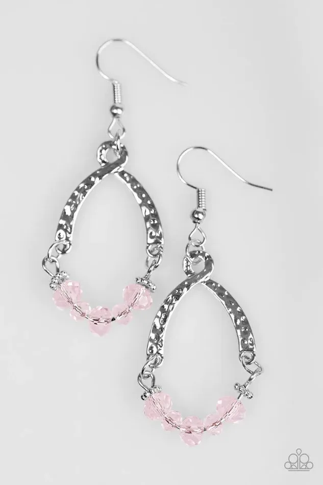 Paparazzi Earring Whimsically Whimsy Pink Paparazzi Jewelry Earrings