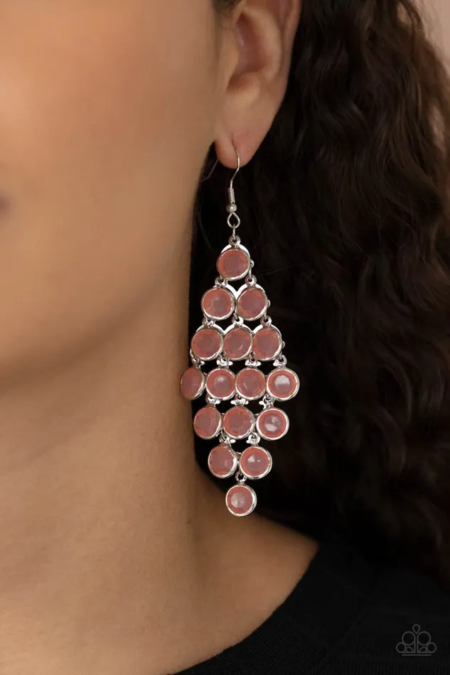 Paparazzi Earring With All DEW Respect Orange Paparazzi Jewelry Earrings