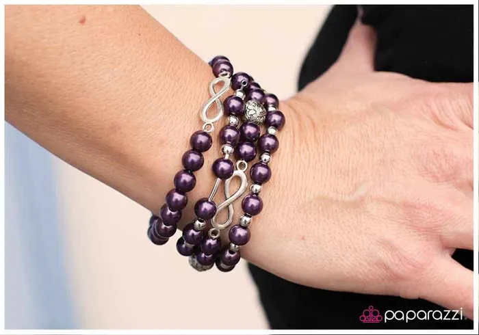 Paparazzi Jewelry Bracelets Paparazzi Bracelet Always and FOURever Purple