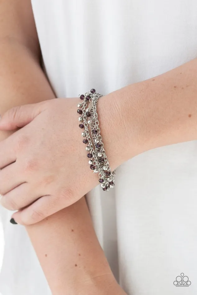 Paparazzi Jewelry Bracelets Paparazzi Bracelet Cash Confidence Purple