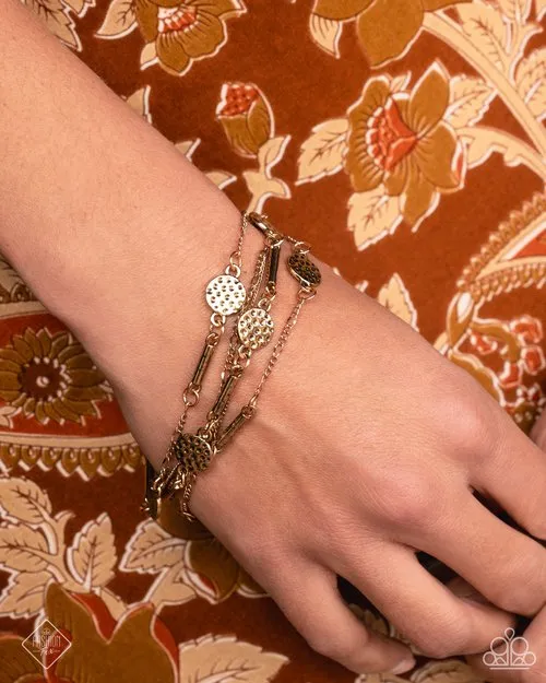Paparazzi Jewelry Bracelets Paparazzi Bracelet Coachella Construction Gold