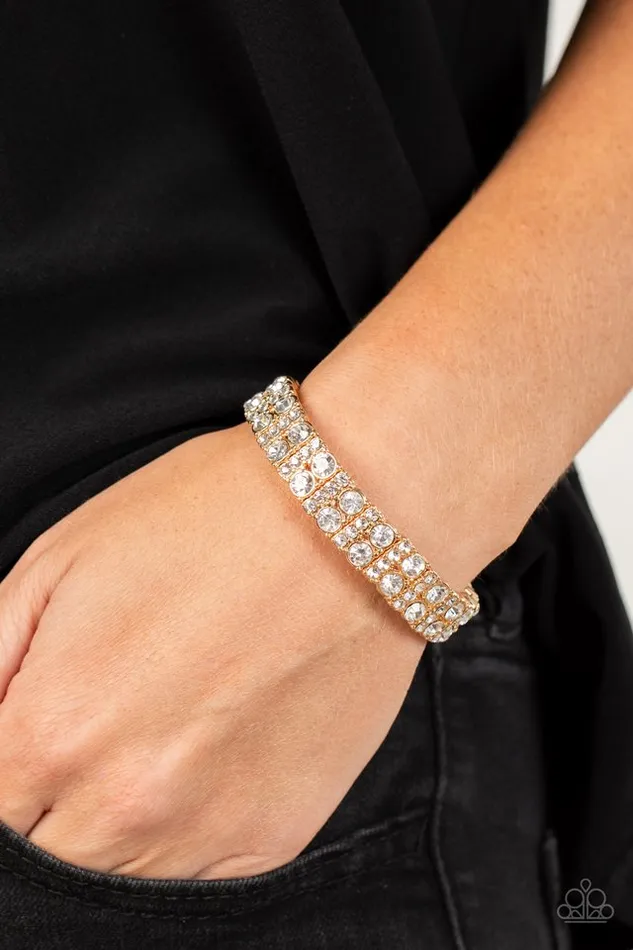 Paparazzi Jewelry Bracelets Paparazzi Bracelet Mic Dropping Drama Gold