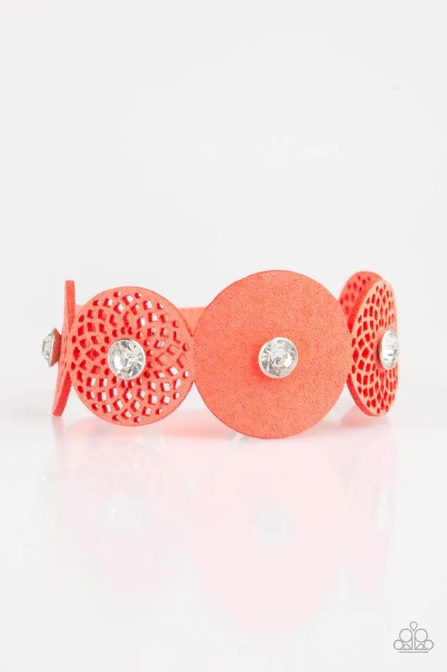 Paparazzi Jewelry Bracelets Paparazzi Bracelet Poppin Popstar Orange