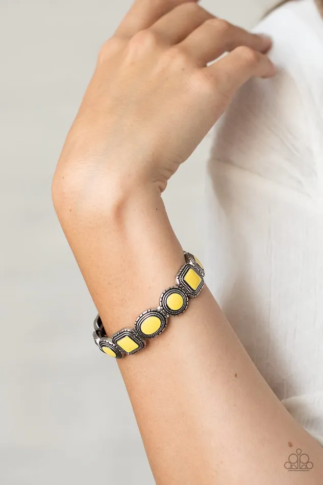 Paparazzi Jewelry Bracelets Paparazzi Bracelet Vividly Vintage Yellow