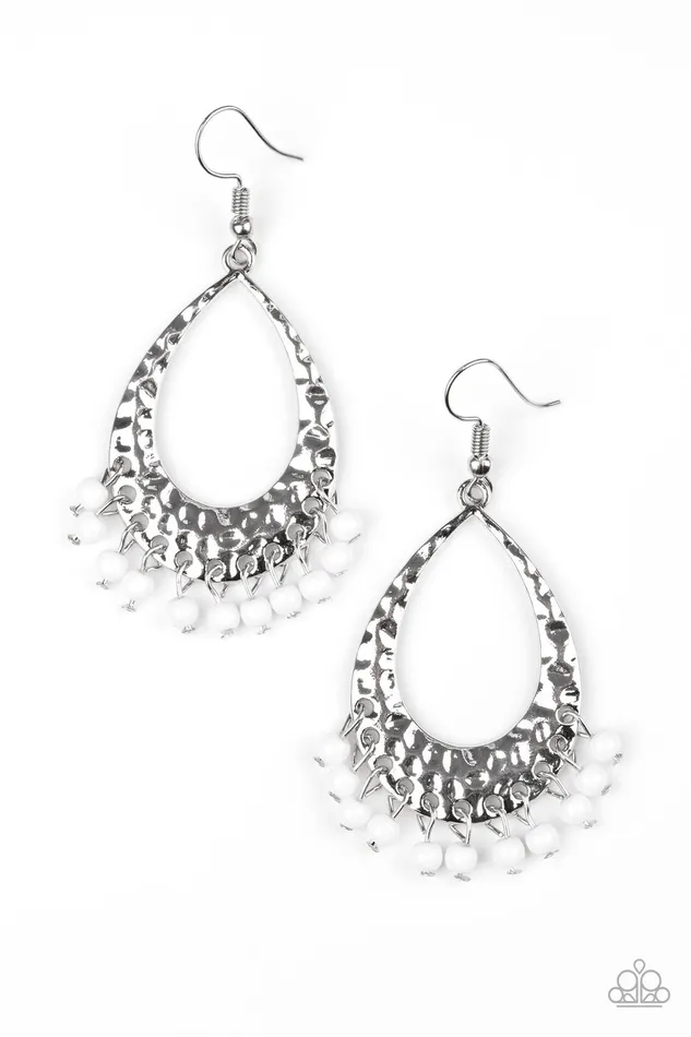 Paparazzi Jewelry Earrings Paparazzi Earring Casually Cancun White