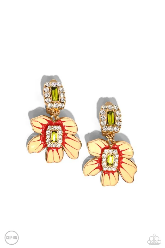 Paparazzi Jewelry Earrings Paparazzi Earring Colorful Clippings Green Paparazzi Jewelry Earrings Paparazzi Earring Colorful Clippings Green