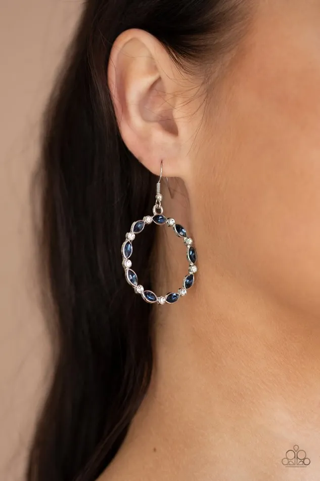 Paparazzi Jewelry Earrings Paparazzi Earring Crystal Circlets Blue
