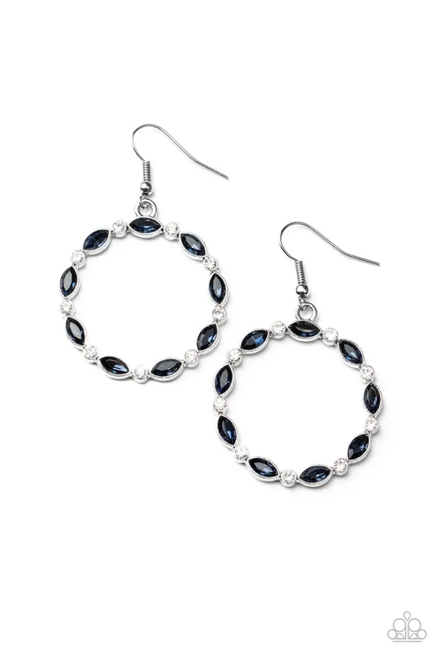 Paparazzi Jewelry Earrings Paparazzi Earring Crystal Circlets Blue Paparazzi Jewelry Earrings Paparazzi Earring Crystal Circlets Blue
