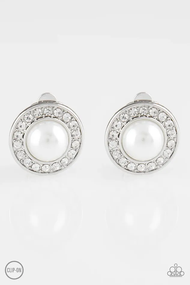 Paparazzi Jewelry Earrings Paparazzi Earring Definitely Dapper White