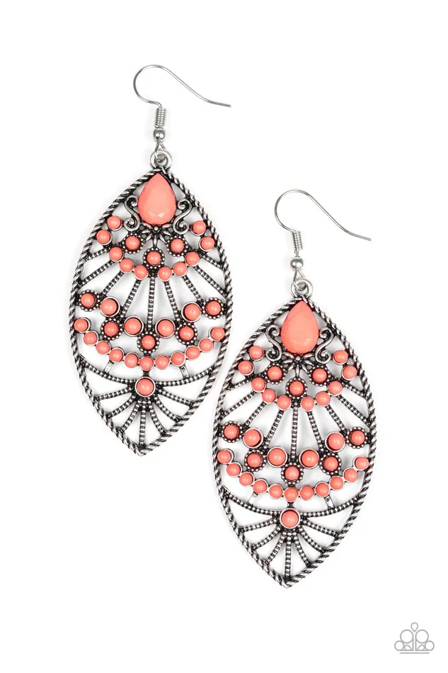Paparazzi Jewelry Earrings Paparazzi Earring Eastern Extravagance Orange