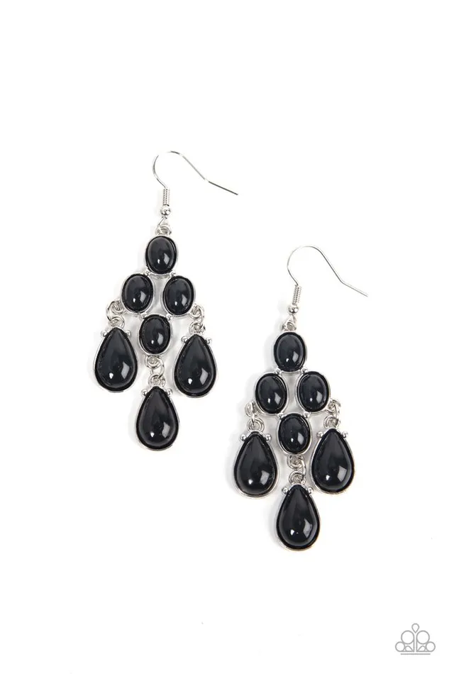 Paparazzi Jewelry Earrings Paparazzi Earring Feeling TIERrific Black Paparazzi Jewelry Earrings Paparazzi Earring Feeling TIERrific Black