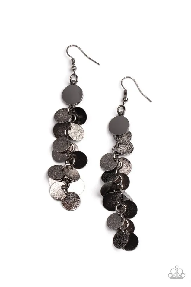 Paparazzi Jewelry Earrings Paparazzi Earring Game CHIME Black Paparazzi Jewelry Earrings Paparazzi Earring Game CHIME Black