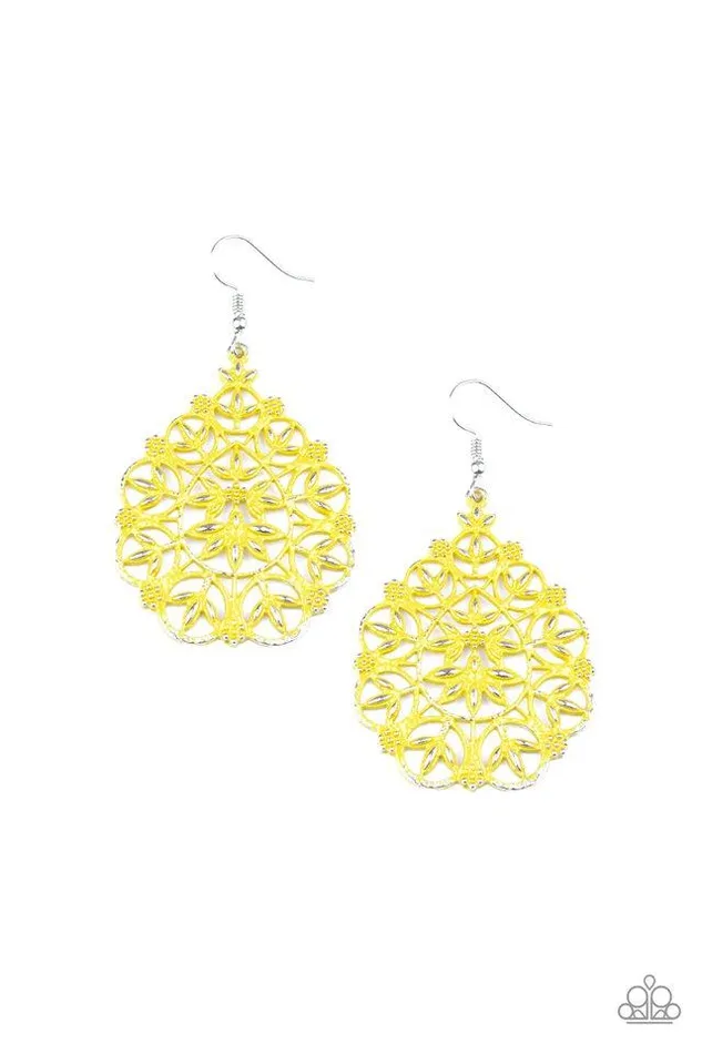 Paparazzi Jewelry Earrings Paparazzi Earring Garden Party Princess Yellow