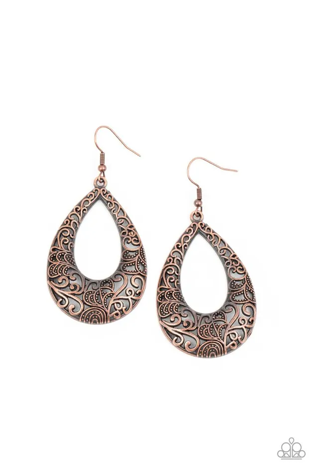Paparazzi Jewelry Earrings Paparazzi Earring Get Into The GROVE Copper Paparazzi Jewelry Earrings Paparazzi Earring Get Into The GROVE Copper