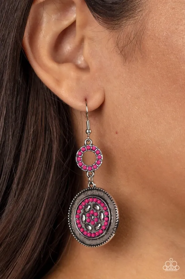 Paparazzi Jewelry Earrings Paparazzi Earring Meadow Mantra Pink