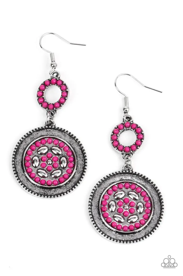 Paparazzi Jewelry Earrings Paparazzi Earring Meadow Mantra Pink Paparazzi Jewelry Earrings Paparazzi Earring Meadow Mantra Pink