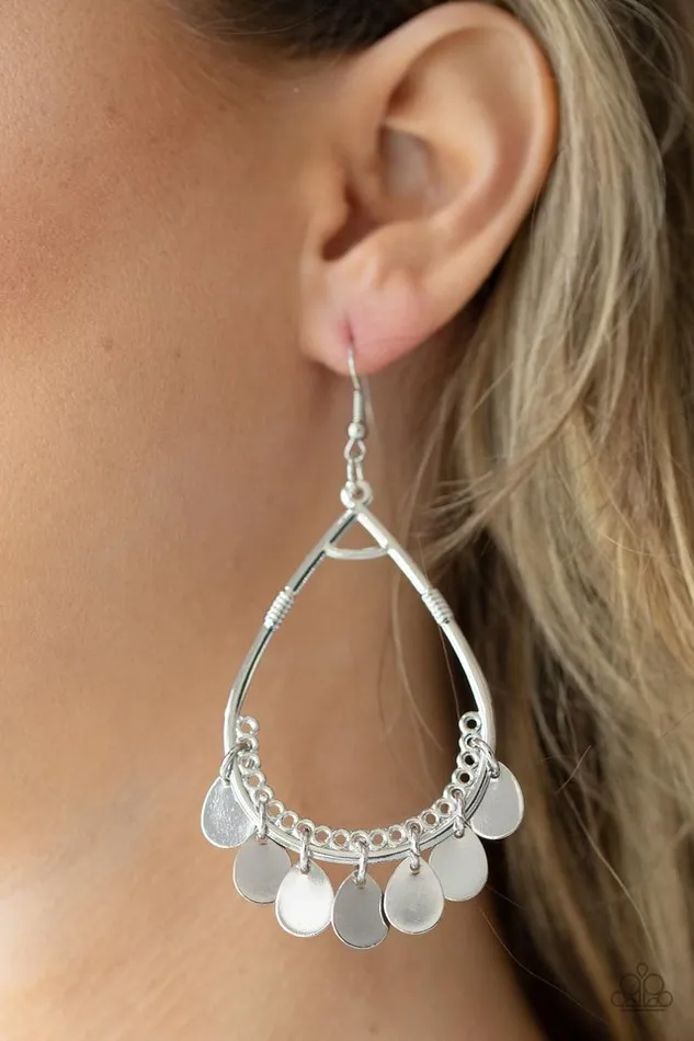 Paparazzi Jewelry Earrings Paparazzi Earring Meet Your Music Maker Silver