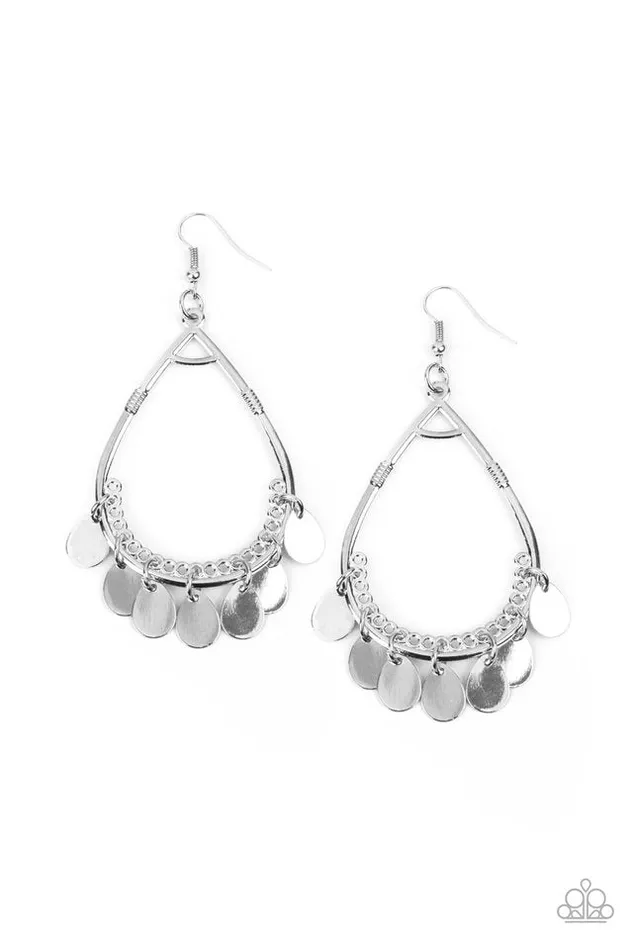 Paparazzi Jewelry Earrings Paparazzi Earring Meet Your Music Maker Silver Paparazzi Jewelry Earrings Paparazzi Earring Meet Your Music Maker Silver